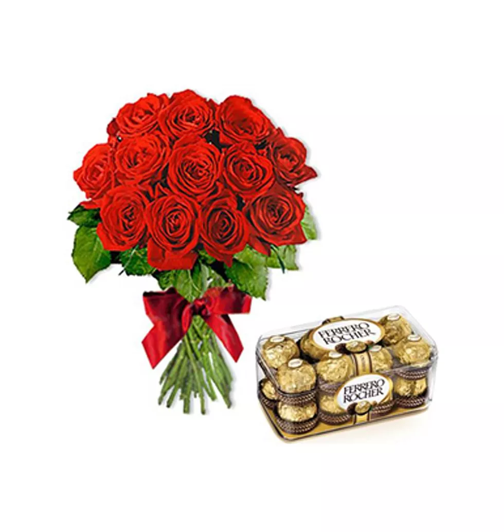 Exotic Love in My Heart Roses and Chocolates